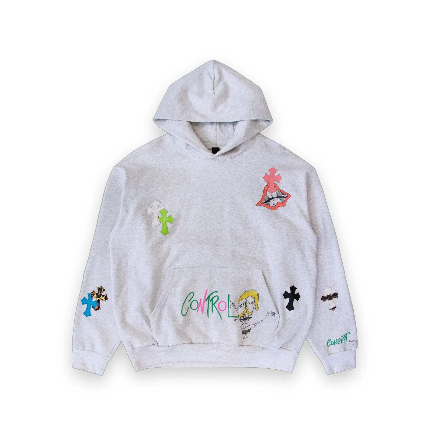 CHROME HEARTS MATTY BOY CROSS PATCH HOODIE OG 1