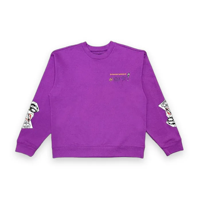 Chrome Hearts Matty Boy I Want More Not Less Crewneck Purple 1