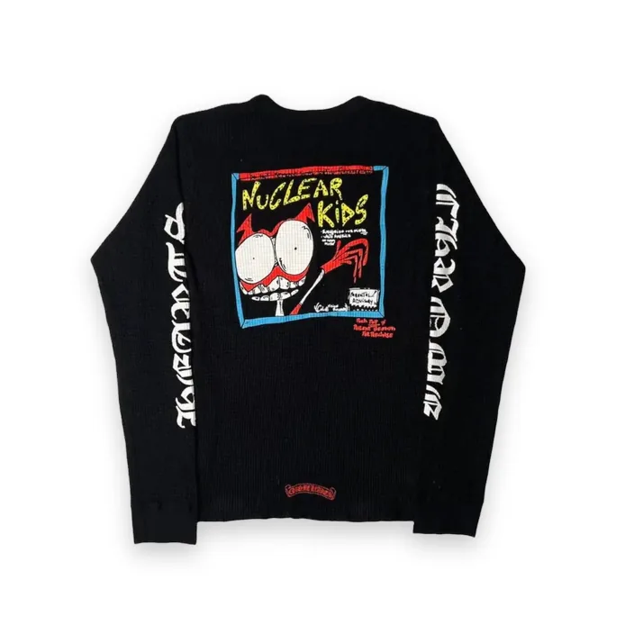 Chrome Hearts Matty Boy Nuclear Kids Thermal L/S T-Shirt Black 1