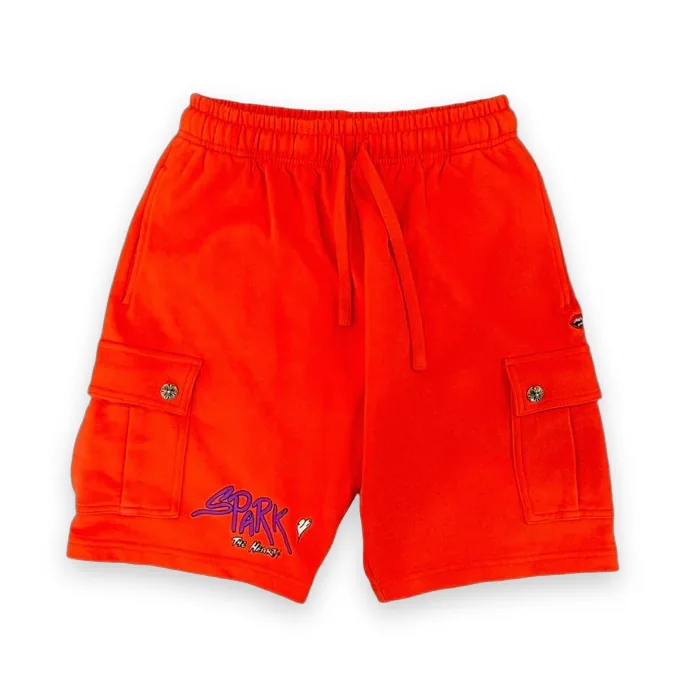 Chrome Hearts Matty Boy Sadistic Lipstick Cargo Sweat Shorts Red 1
