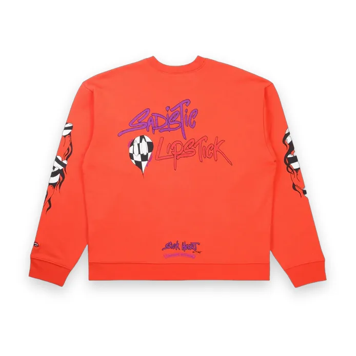 Chrome Hearts Matty Boy Sadistic Lipstick Crewneck Red 1